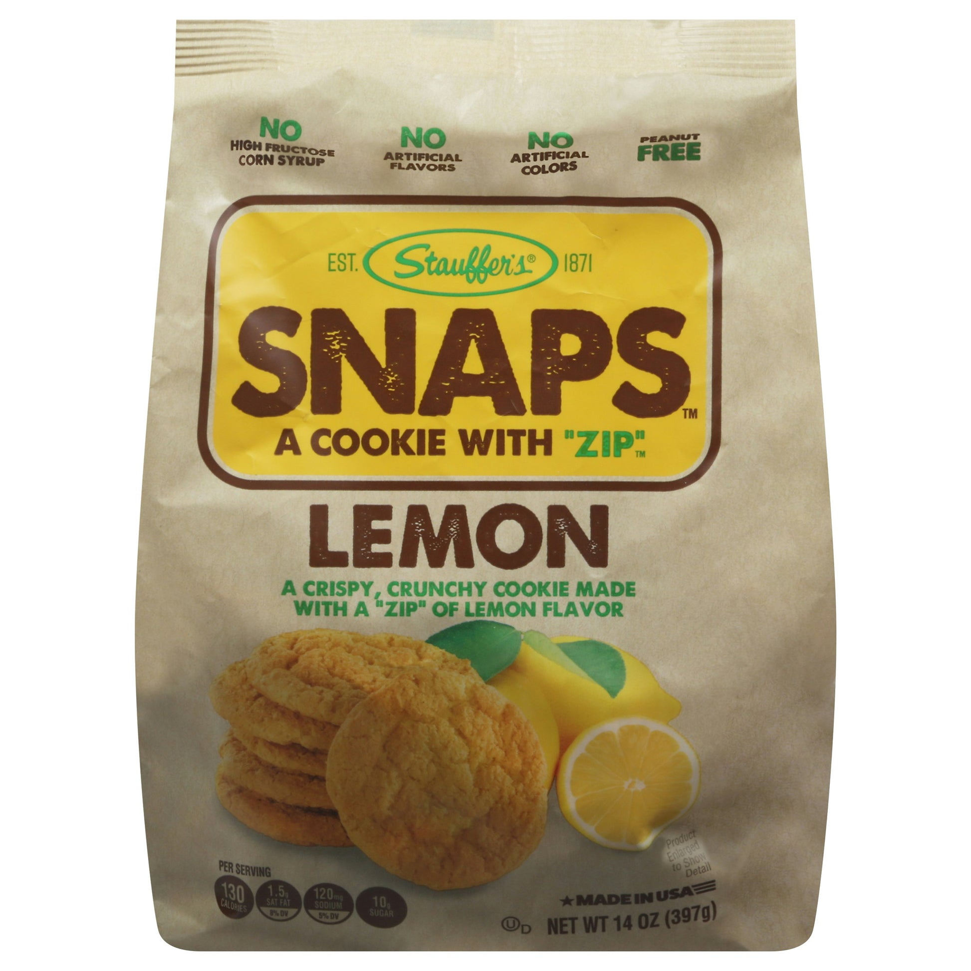 Stauffer Cookie Lemon Snaps 14 Oz Pack of 12