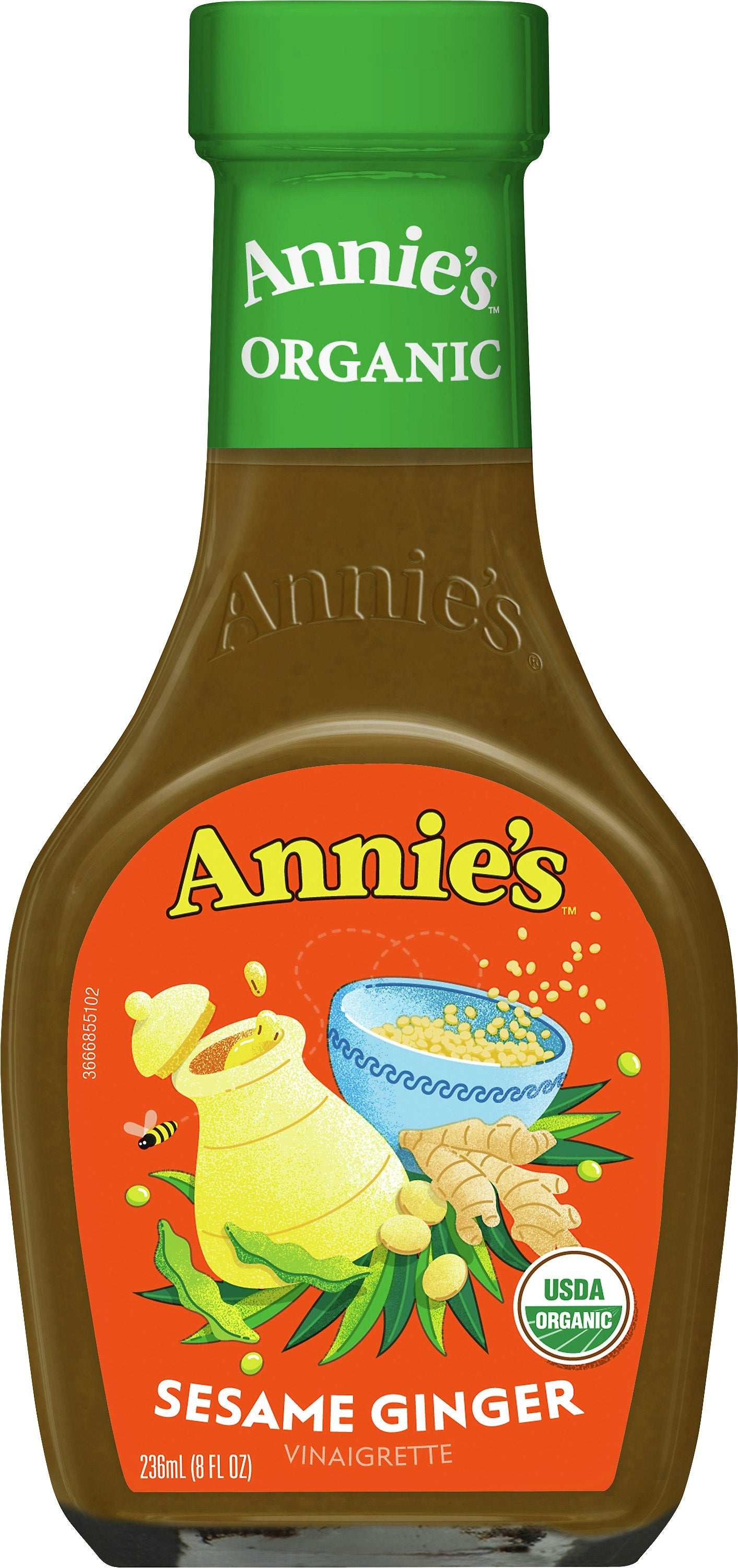 Annies Homegrown Dressing Vinaigrette Sesame Ginger 8 Oz (Pack of 6)