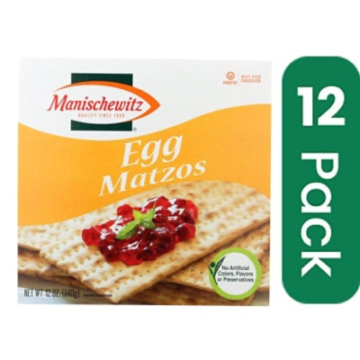 Manischewitz Egg Matzo - 12 oz (Pack of 12)