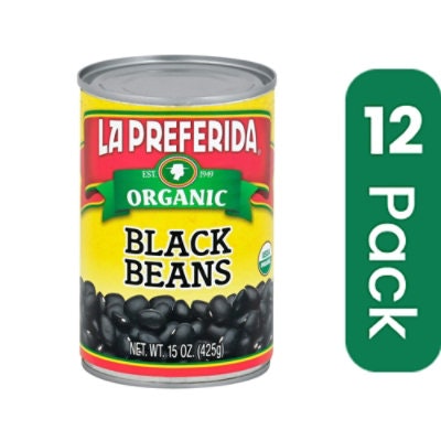 La Preferida Bean Black 15 oz (Pack of 12)