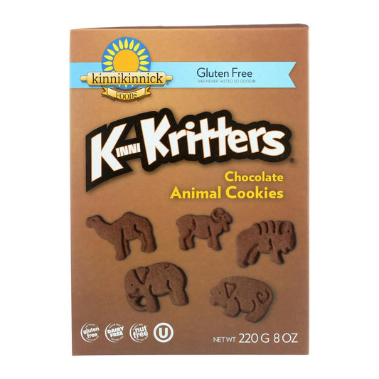 Kinnikinnick Animal Cookies Chocolate - 8 oz (Pack of 6)