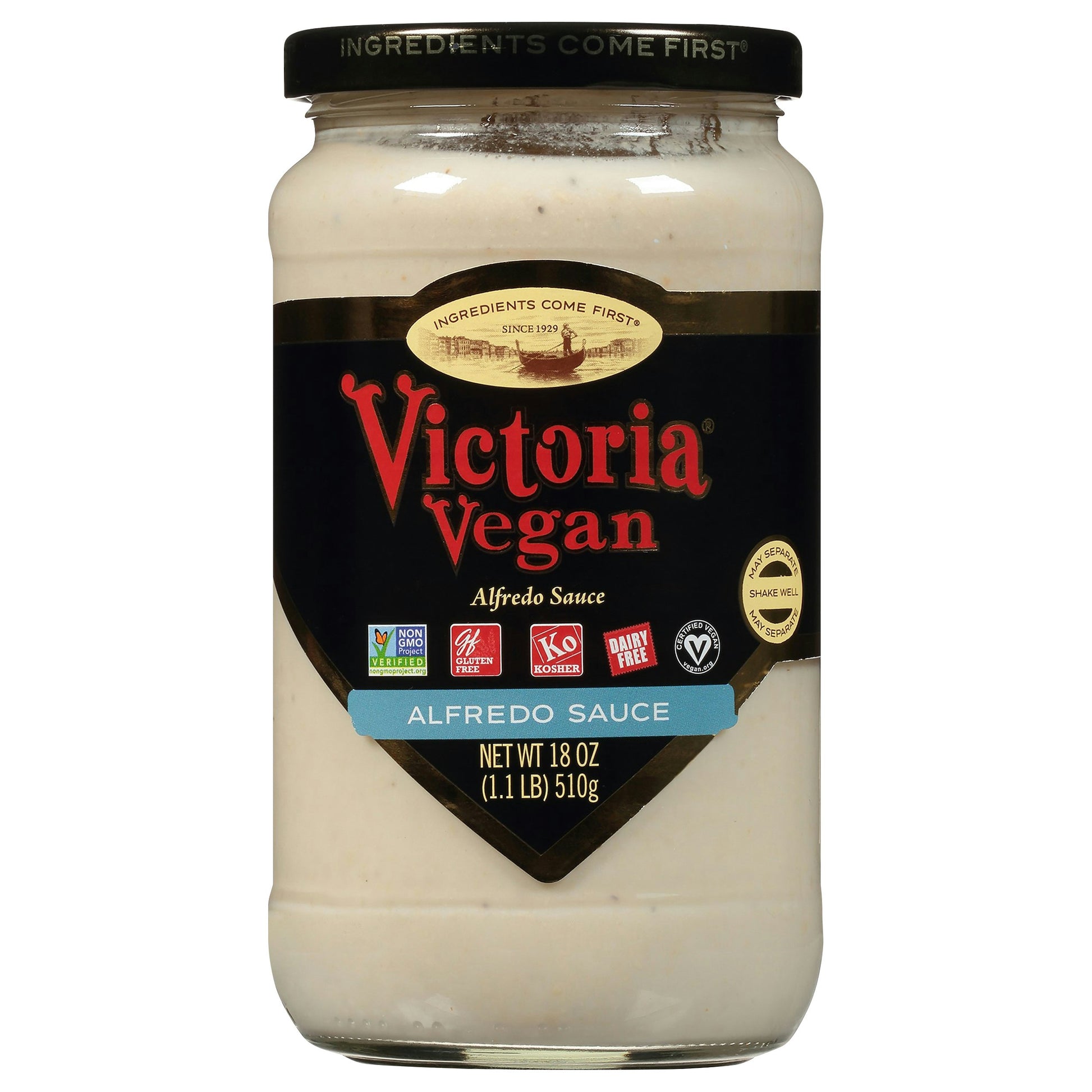 Victoria Sauce Alfredo Vegan Original 18 oz (Pack of 6)