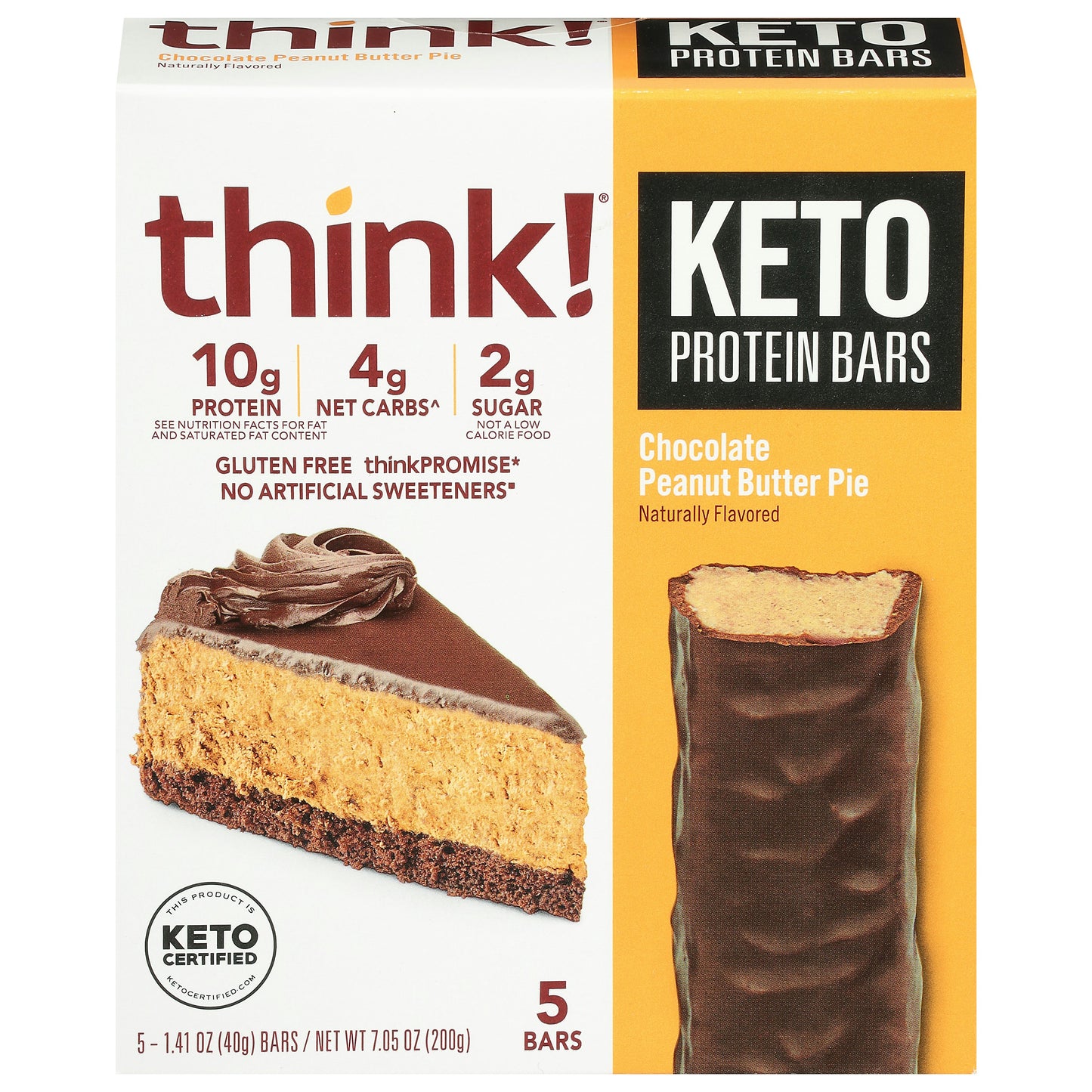 Think! Bar Keto Chocolate Peanut Butter 7.05 oz (Pack of 6)