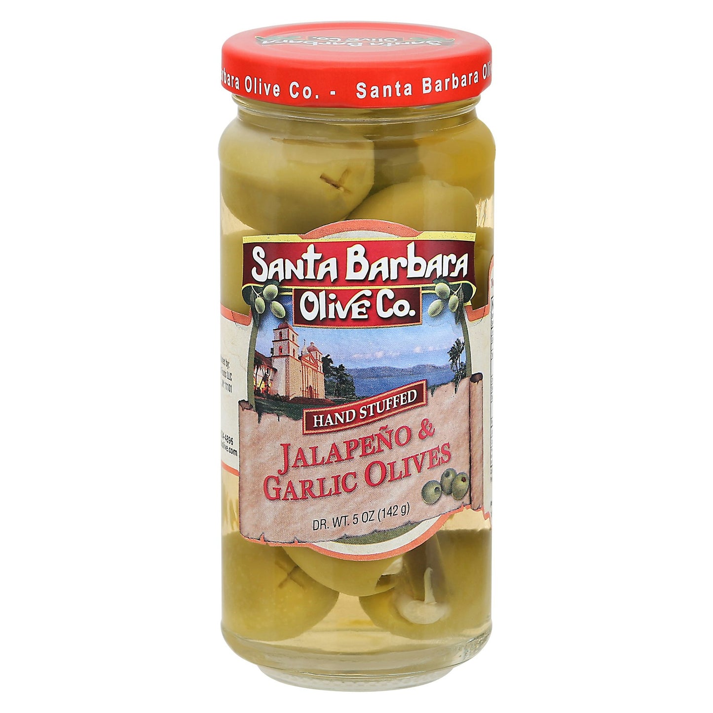 Santa Barbara Olive Stuffed Jalapeno Garlic 5 oz (Pack of 6)