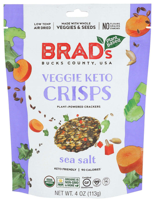 Brads Plant Based Crisp Veggie Classic 4 Oz Pack of 6