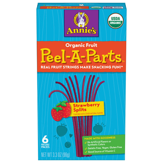 Annies Homegrown Fruit Snack Peel-A-Parts Strawberry 3.3 Oz (Pack of 8)