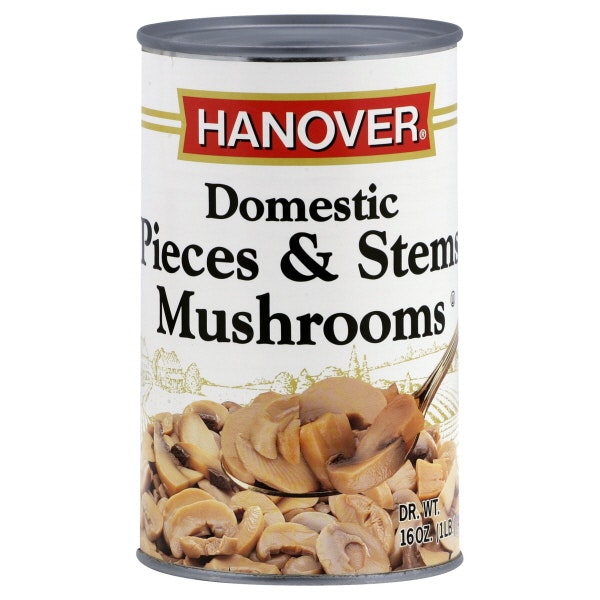 Hanover Mushroom Pieces & Stems 16 Oz (Pack Of 12)