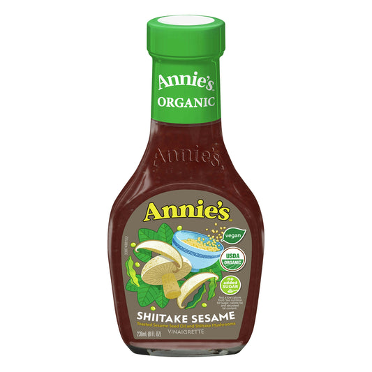 Annies Homegrown Dressing Vinaigrette Shitake Sesame 8 oz (Pack of 6)