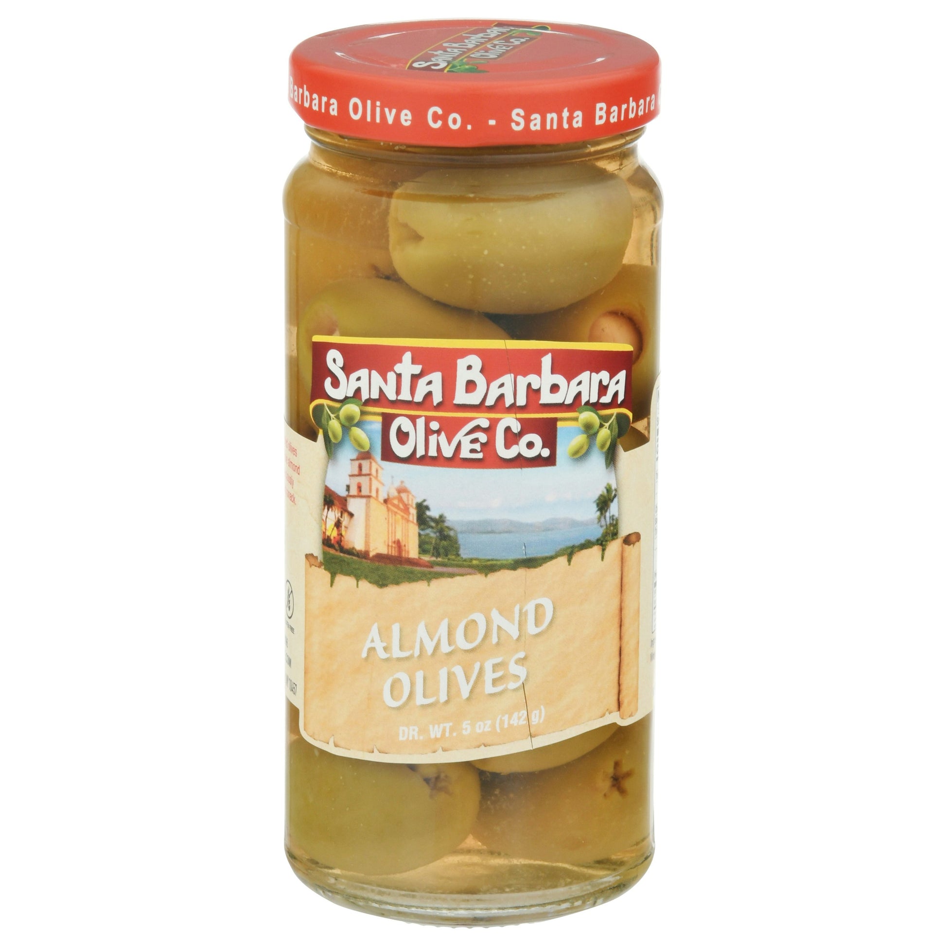 Santa Barbara Olive Stuffed Almond Jar 5 oz (Pack of 6)