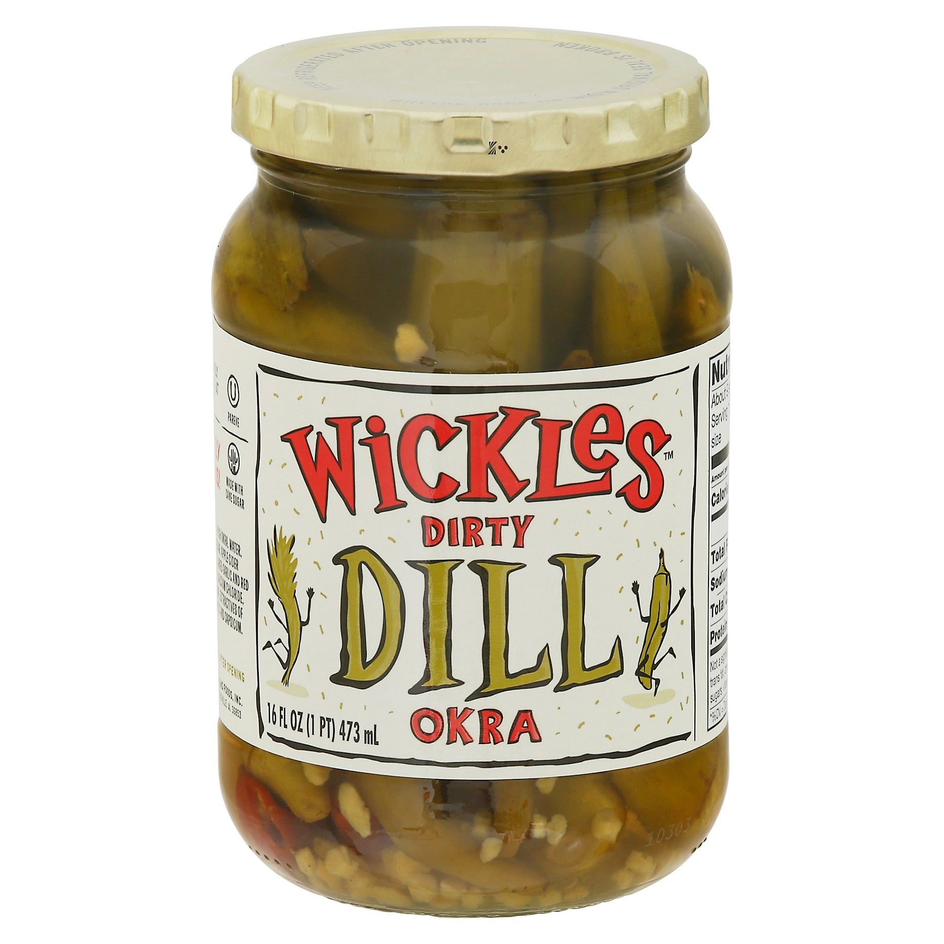 Wickles Okra Dirty Dill 16 FO (Pack of 6)