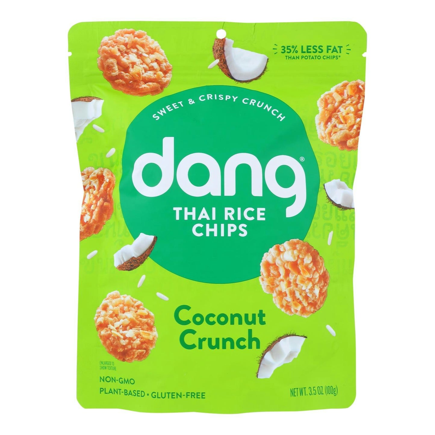 Dang Stick Rice Chips Coconut Crunch Gluten Free - 3.5 oz (Pack of 12)