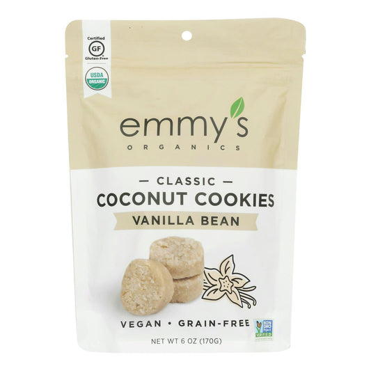 Emmys Macaroons Coconut Vanilla Pouch Organic 6 Oz Pack of 8