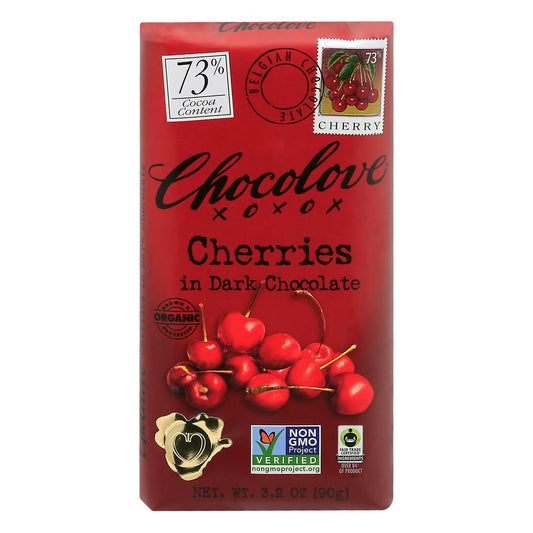 Chocolove Chocolate Bar Dark Cherry 3.2 oz (Pack of 12)