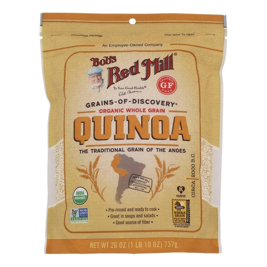 Bob's Red Mill Organic Whole Grain Gluten Free Quinoa - 26 oz (Pack of 4)