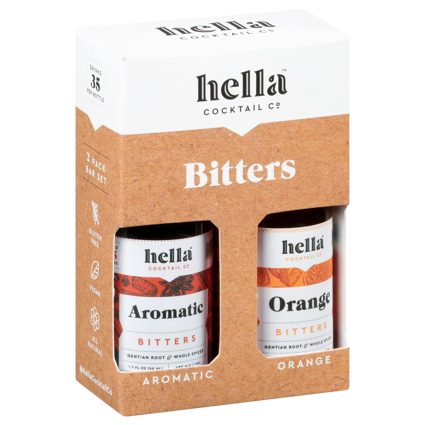 Hella Cocktail Bitters Pack Orange & Aromatic 3.4 FO (Pack of 6)