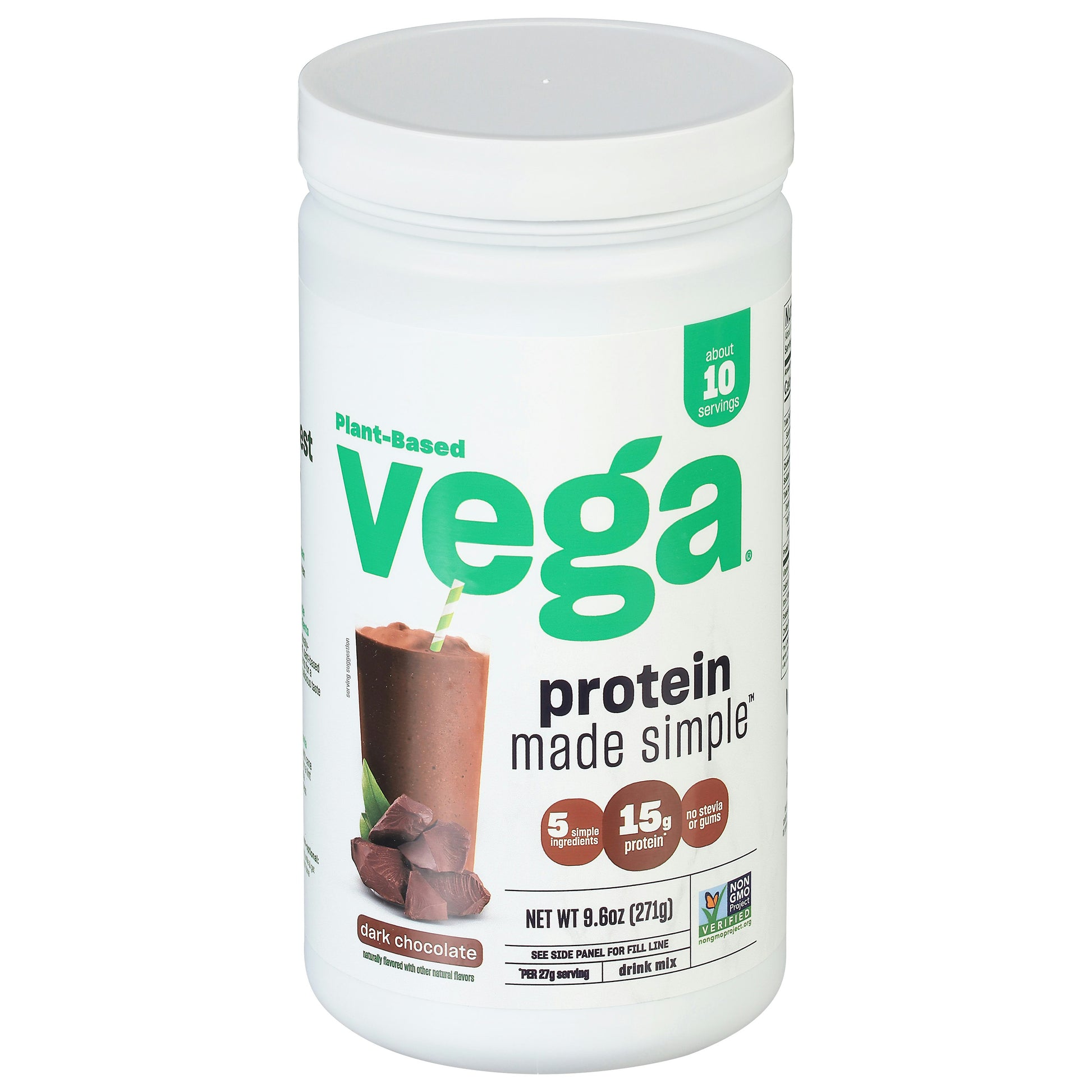 Vega Protein Simple Dark Chocolate 9.6 Oz (Pack of 3)