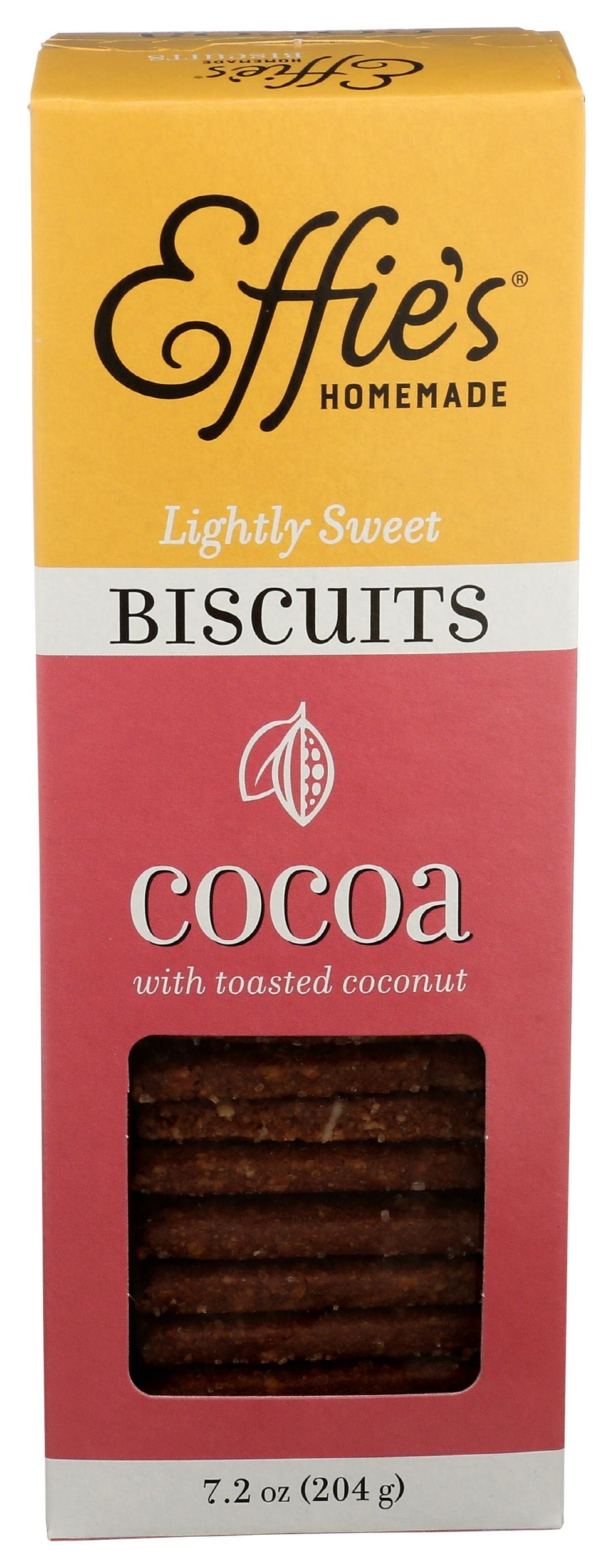 Effies Homemade Lightly Sweet Cocoa Biscuits - 7.2 Ounce (Pack of 12)