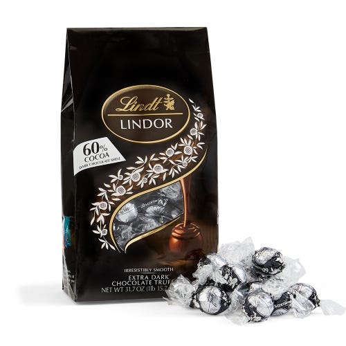 Lindt - Lindor Extra Dark Chocolate Truffles 5.1 oz (Pack of 6)