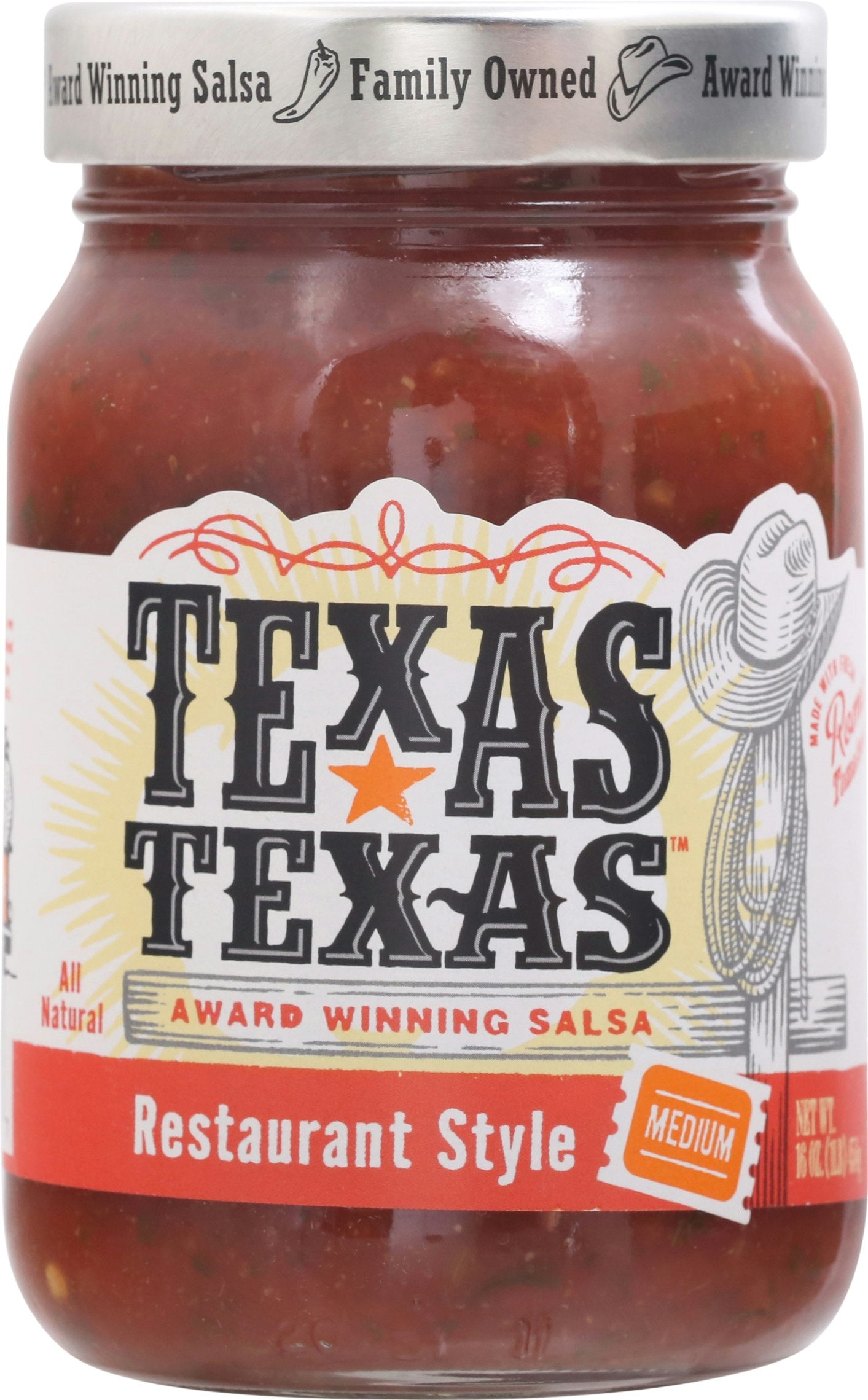 Texas Texas Salsa Medium Restaurant Style 16 Oz Pack of 6