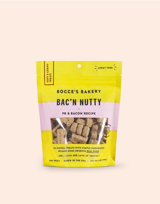 Bocce's Bakery - Dog Treat Bacon Nutty Soft 6 oz (Pack of 12)