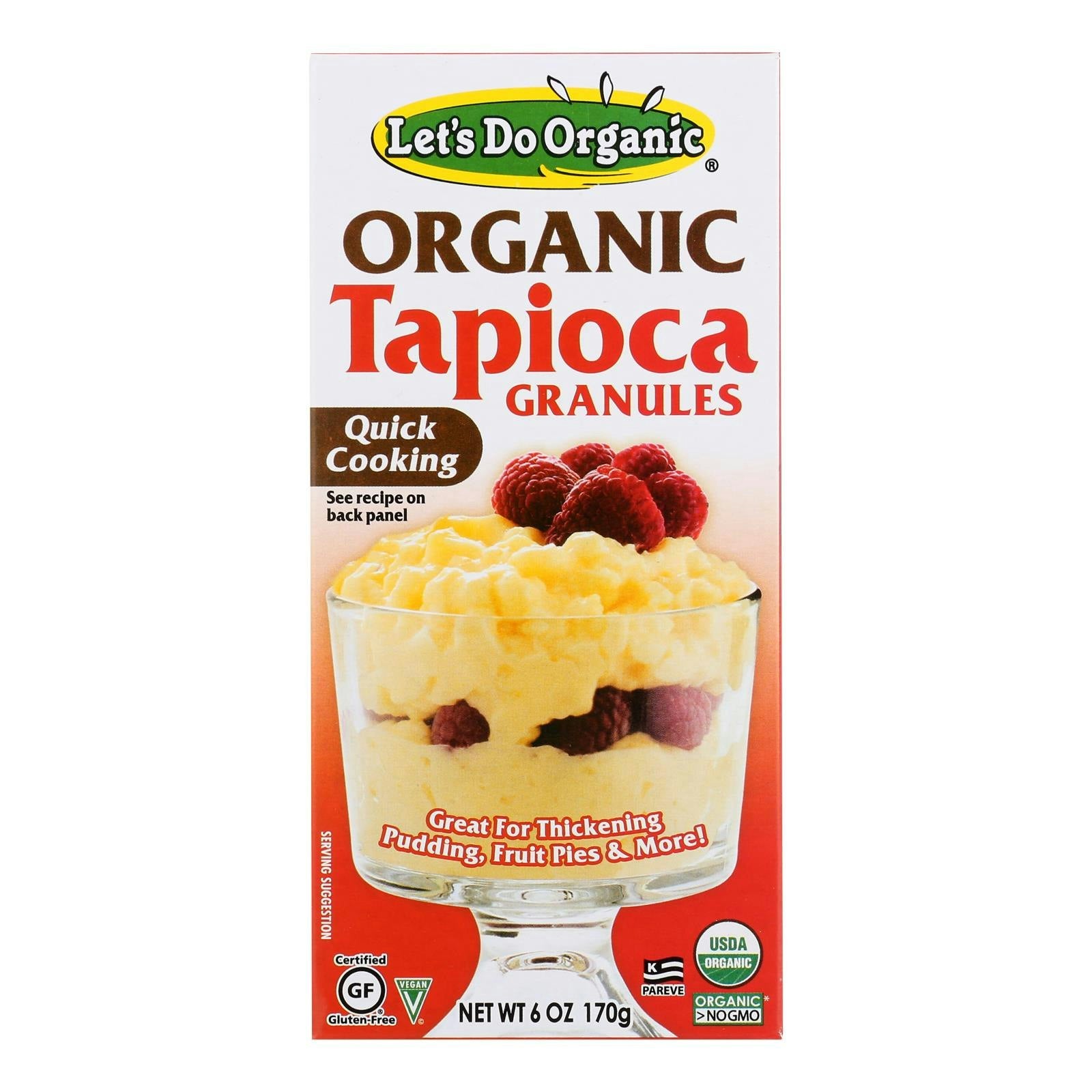 Let's Do Organic Tapioca Organic Granulated Box 6 Oz Pack of 6