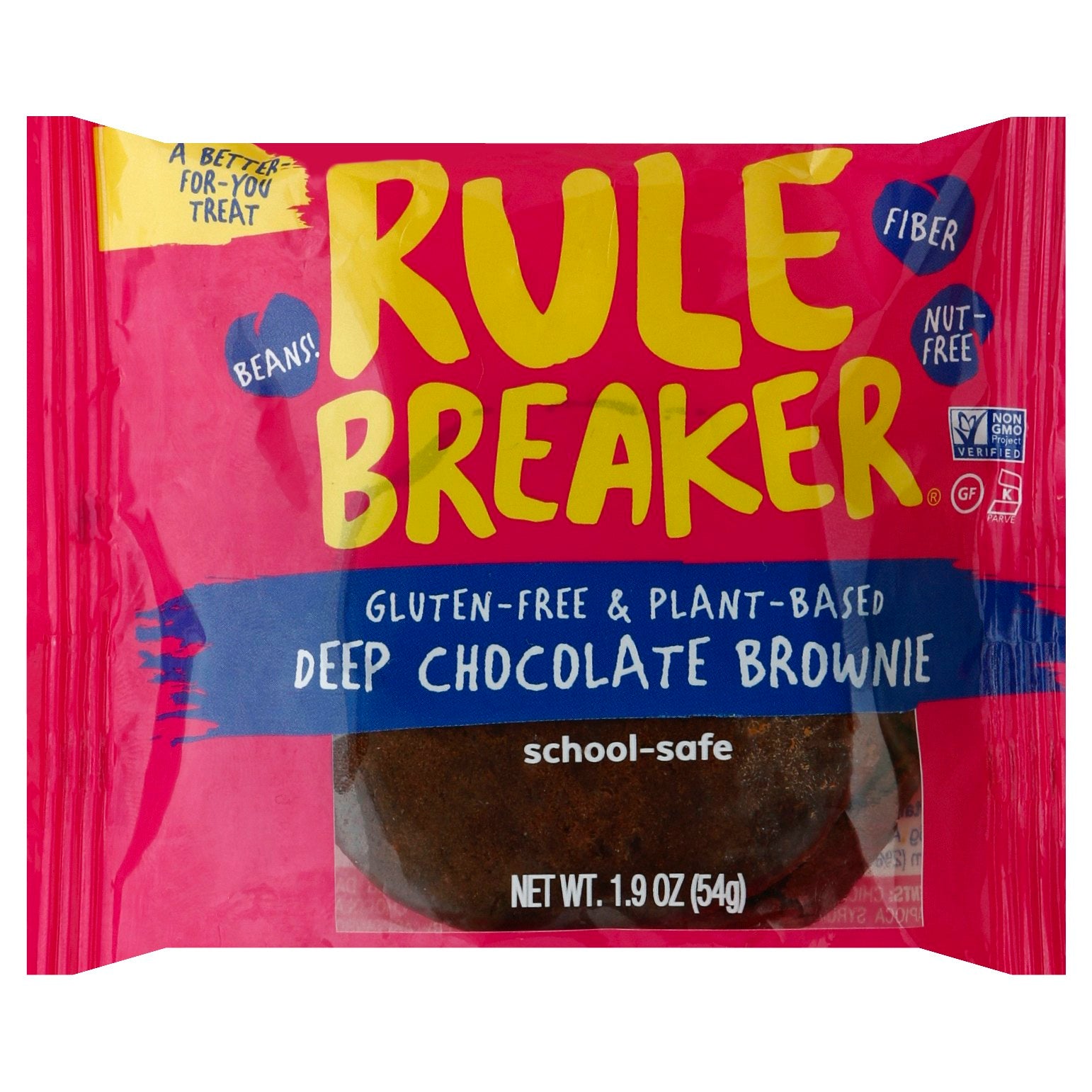 Rule Breaker Snacks Brownie Deep Chocolate 1.9 oz (Pack of 12)