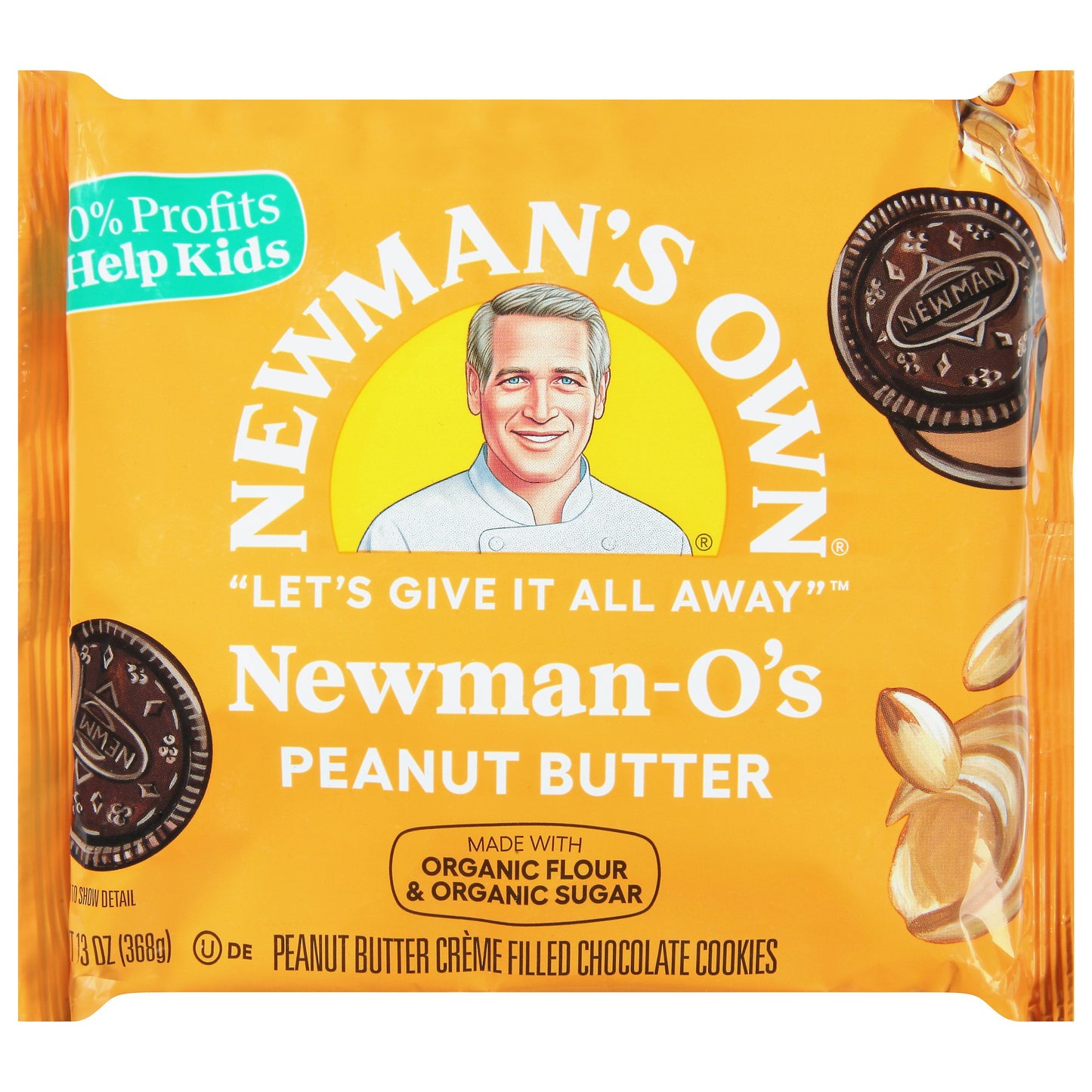 Newmans Own Organic Cookie O Peant Butter 13 Oz (Pack of 6)